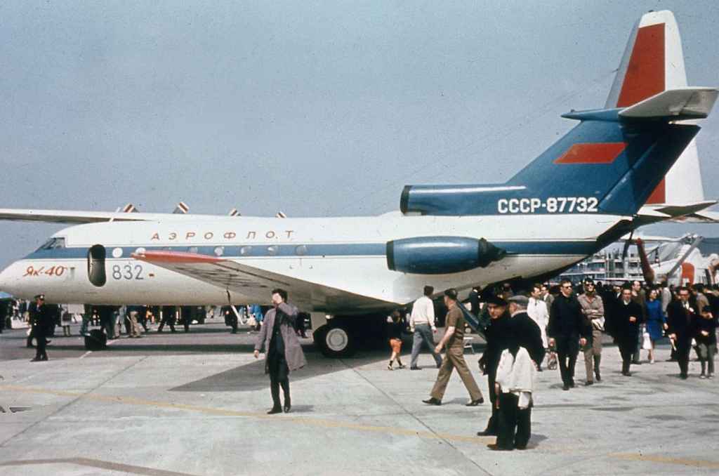 Aeroflot Yak-40 CCCP-87732 at the Paris airshow circa late 1960s.