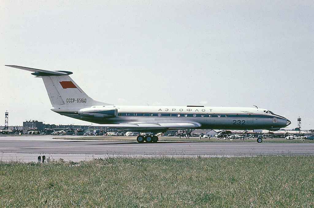 Aeroflot Tu-134 CCCP-65610 location not known, circa 1960s.