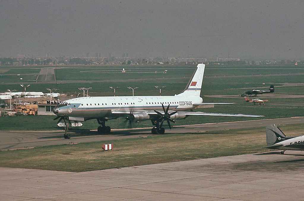 Aeroflot Tu-114 CCCP-76486 at Paris Orly airport circa mid 1960s.