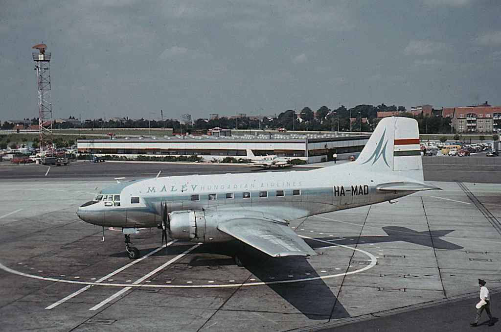 Malev Hungarian Airlines IL-14 HA-MAD possibly at Copenhagen circa late 1960s.