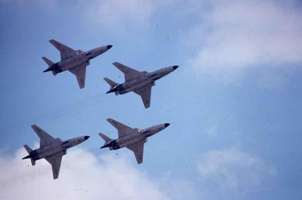 Canadian Armed Forces CF101 Voodoo flypast Abbotsford Airshow August 1974.
