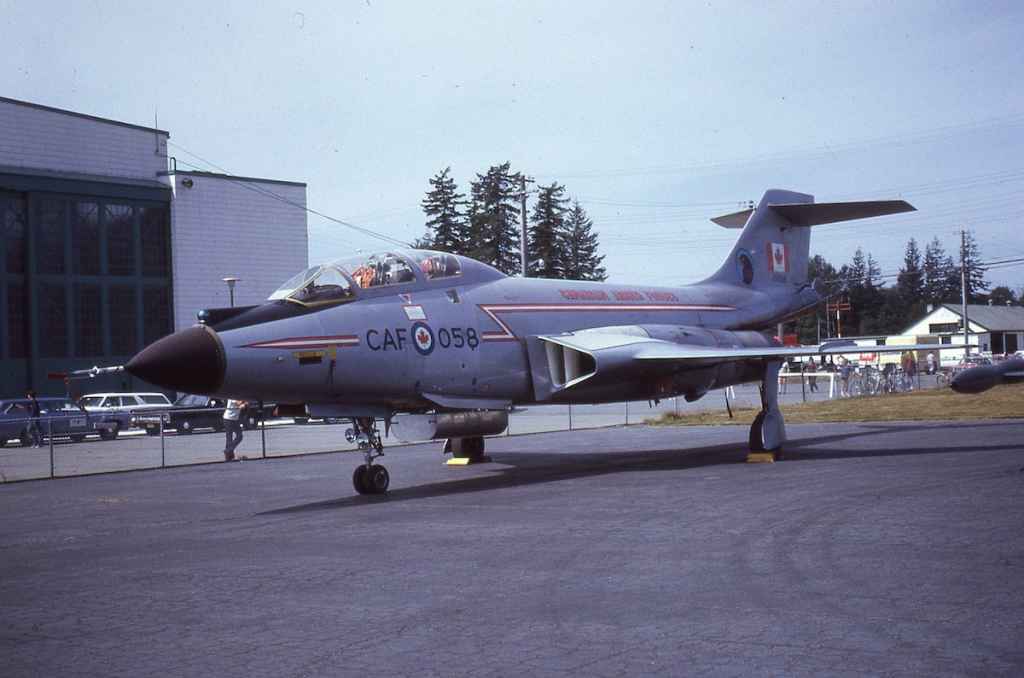 Canadian Armed Forces CF101 Voodoo 101058 at Abbotsford Airshow August 1972.
