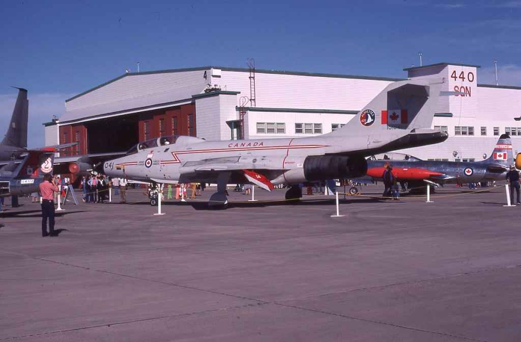 Canadian Armed Forces CF101 Voodoo 101041 425 Squadron at CFB Cold Lake open house September 1980.