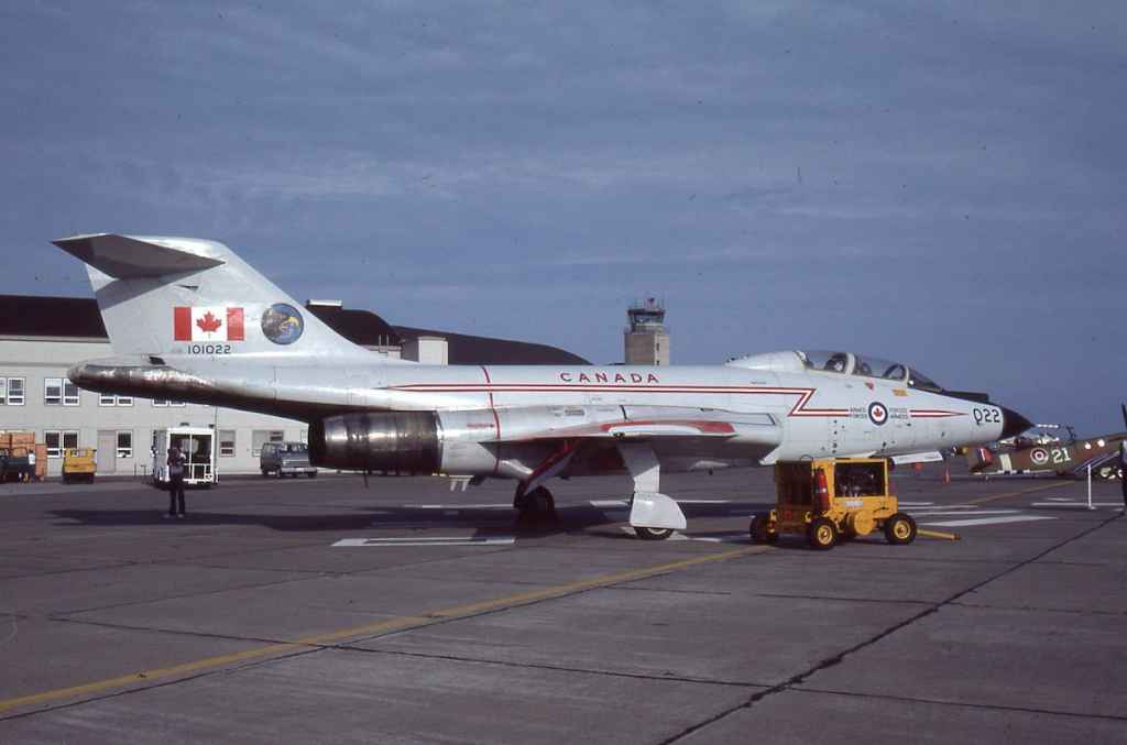 Canadian Armed Forces CF101 Voodoo 101022 of 409 Squadron possibly at the Whidbey Island NAS open dat in August, 1983.
