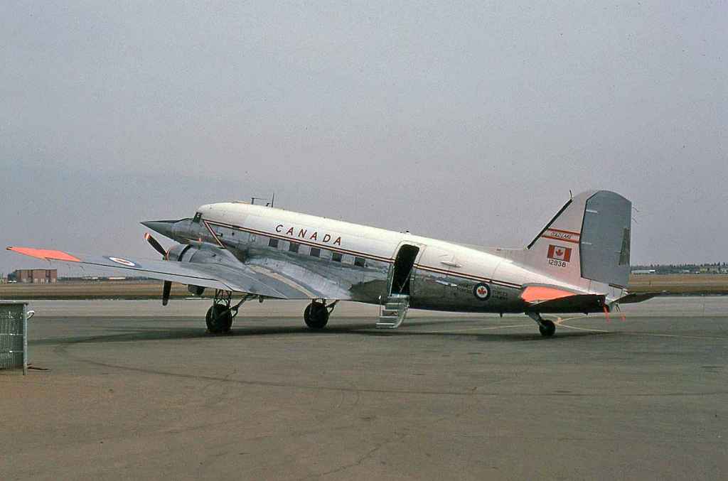 Canadian Armed Forces C-47 Dakota 12938 Cold Lake probably taken at Cold Lake, April of 1975.