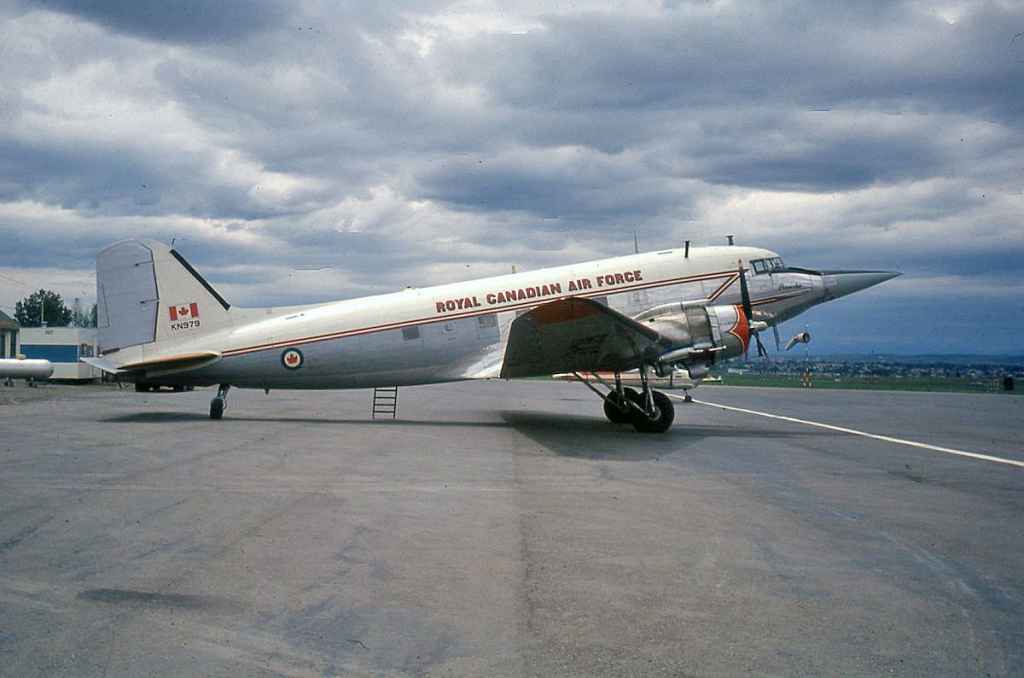 Royal Canadian Air Force RCAF C-47 Dakota KN9797 location not known in June of 1970.
