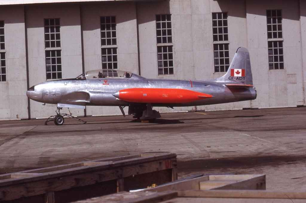 Former Canadian Armed Forces CT-33 CF-ADY at Edmonton Muni September 1972.