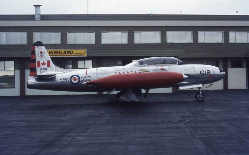 Canadian Armed Forces CT-33 133618 at Vancouver March 1982.