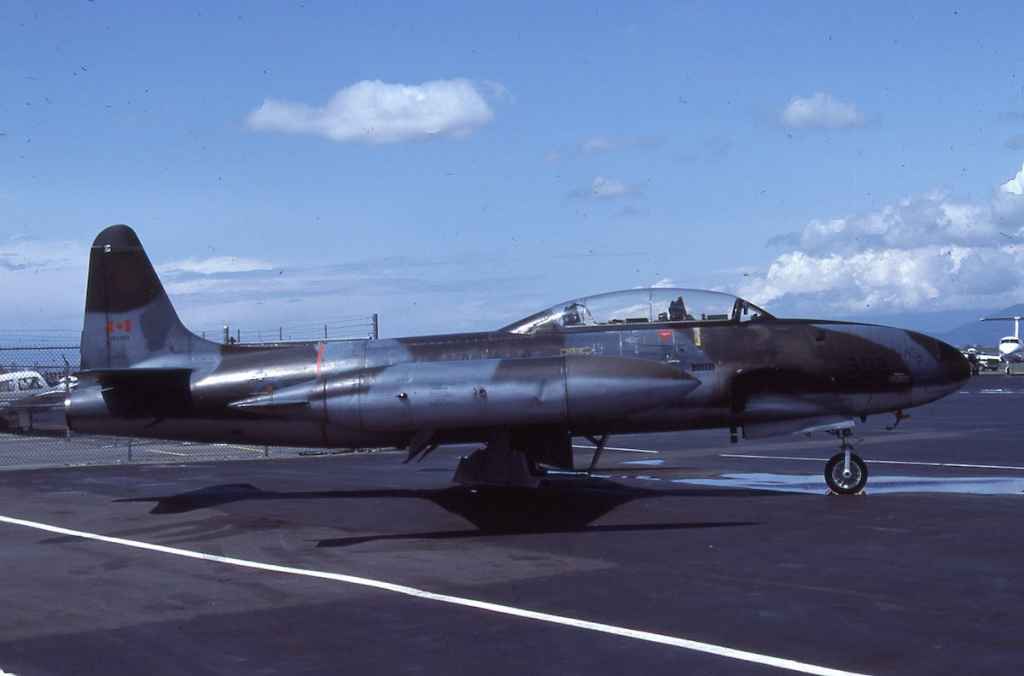 Canadian Armed Forces CT-33 133393 at Vancouver May 1986 (Gary Vincent slide).