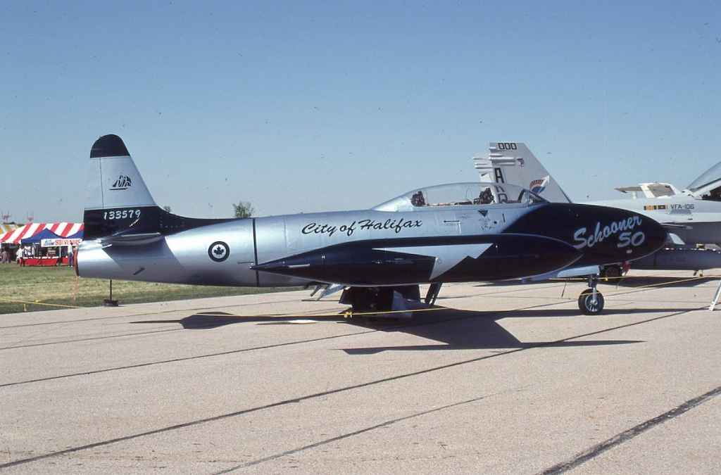 Canadian Armed Forces CT-33 133579 City of Halifax special paint London Ontario mid 1990s.