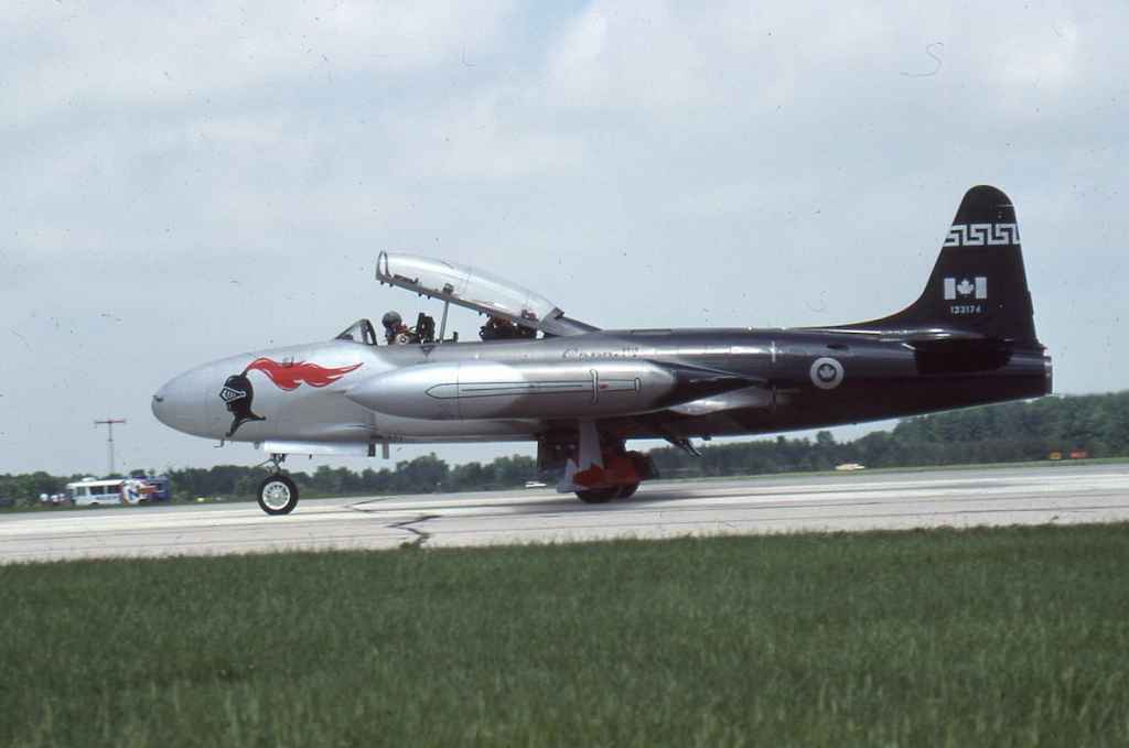 Canadian Armed Forces CT-33 133174 Red Knight special paint June 1991.