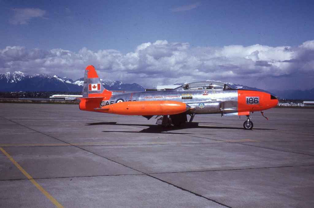 Canadian Armed Forces CT-33 133186 at Vancouver May 1972.