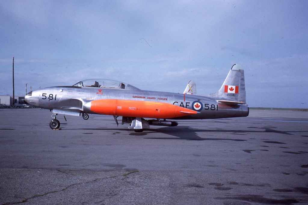 Canadian Armed Forces CT-33 133581 at Vancouver October 1970.