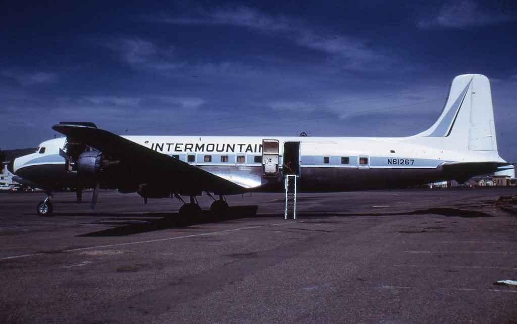 Intermountain DC-6 N61267 in August 1973.