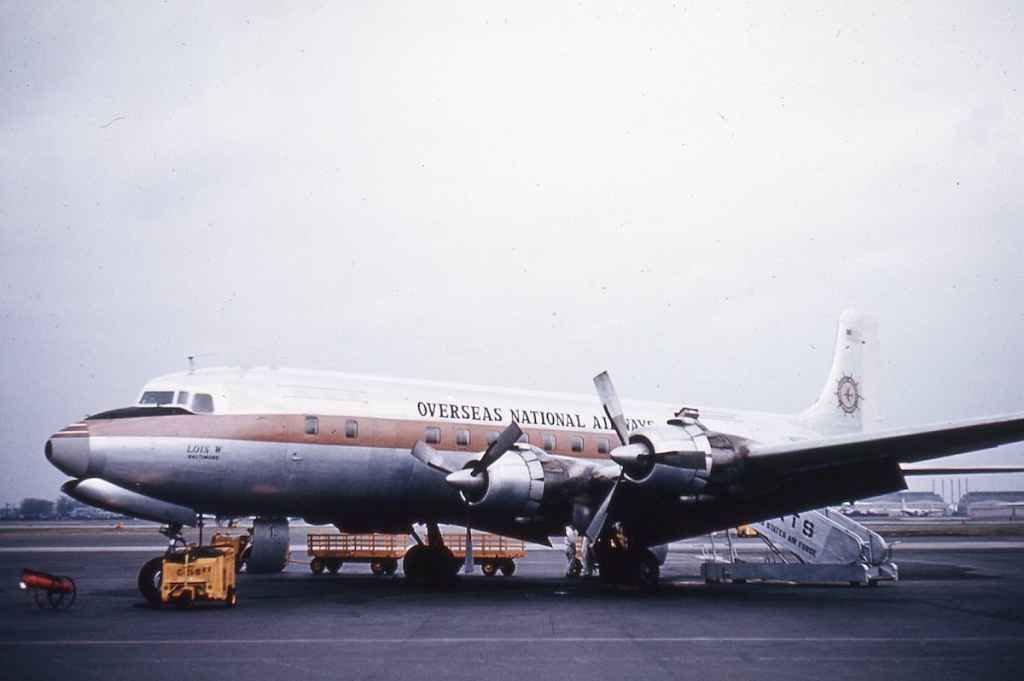 Overseas National DC-6 N630NA on a mTAS charter possibly in Japan circa early 1960s.
