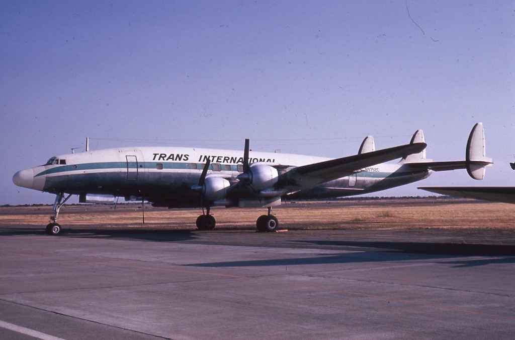 Trans International Lockheed L-1049 Constellation N9752C circa early 1960s.