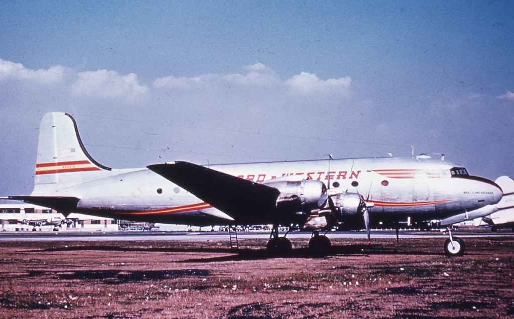 Seaboard Western Airlines DC-4 N54373 circa 1950s.