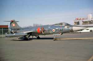 RCAF CF104 Starfighter 12701 taken at an unknown location in the 1960s.