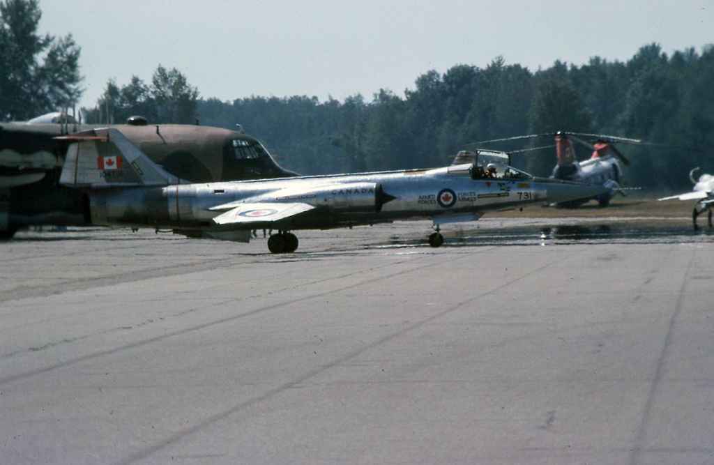 Canadian Armed Forces CF104 Starfighter 104731 at the Abbotsford Airshow August 1975.