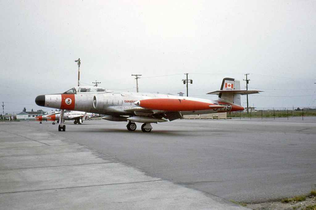 Canadian Armed Forces CF100 100779 at Vancouver South Terminal June 1973.