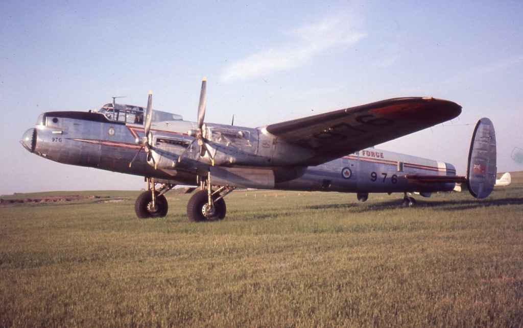 RCAF Avro Lancaster 976 retired at Calgary in June 1969.