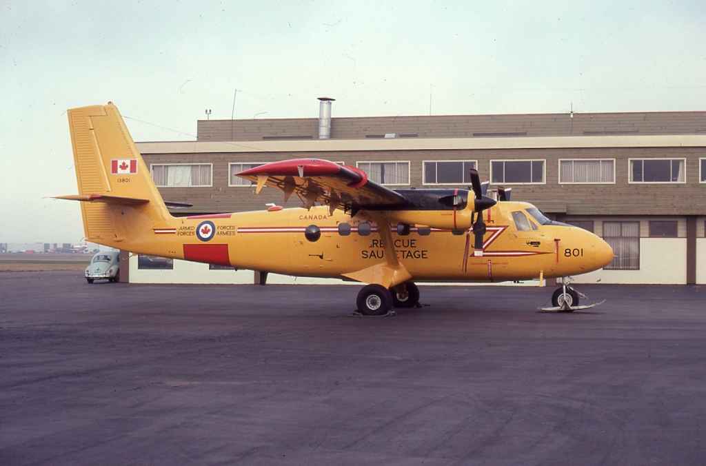 Canadian Armed Forces DHC-6 Twin Otter 138801 at Vancouver April 1980.