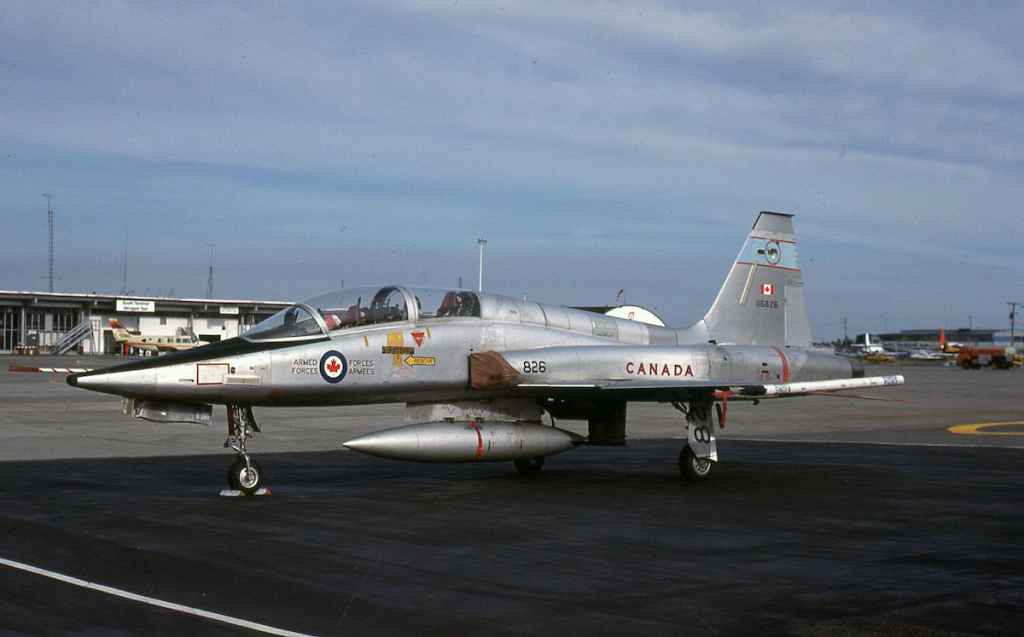 Canadian Armed Forces CF5 116826 at Vancouver June 28 1985 (Henry Tenby slide).