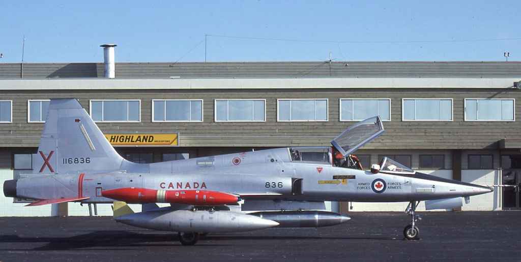 Canadian Armed Forces CF5 116836 at Vancouver October 1983.