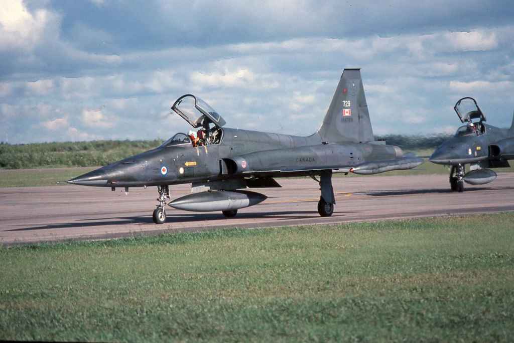 Canadian Armed Forces CF5 116729 of 419 Squadron in Europe July 1977.