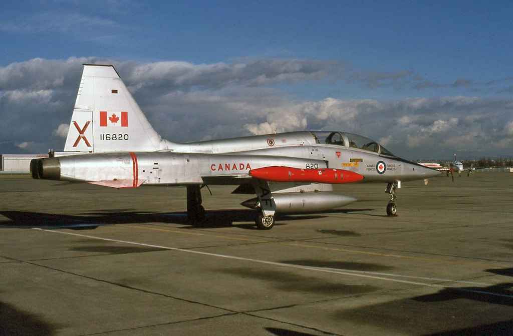Canadian Armed Forces CF5 116820 at Vancouver February 1976.
