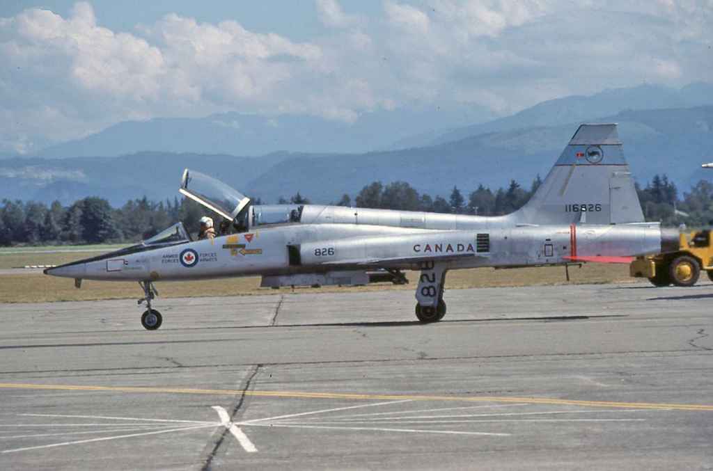Canadian Armed Forces CF5 116826 at Abbotsford August 1983.