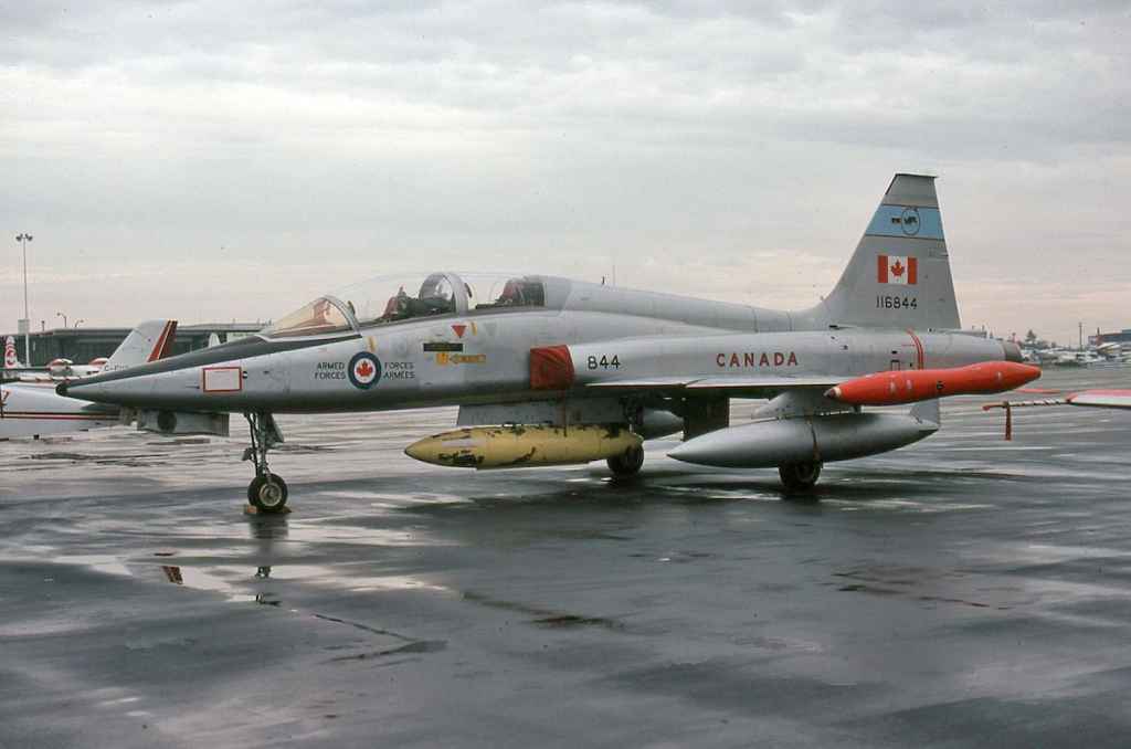 Canadian Armed Forces CF5 116844 at Vancouver September 1980.