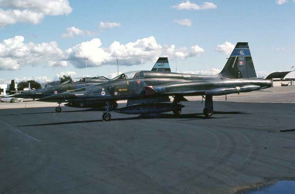 Canadian Armed Forces CF5 116757 434 Squadron at Vancouver November 1982.