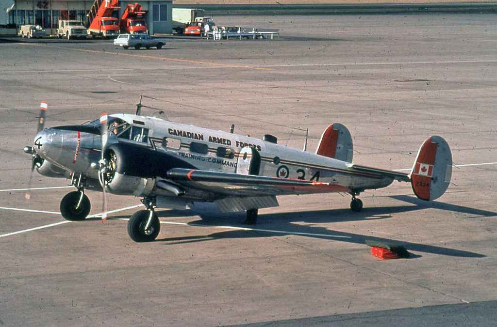 RCAF C-45 Beech 18 2334 at Montreal circa late 1960s.