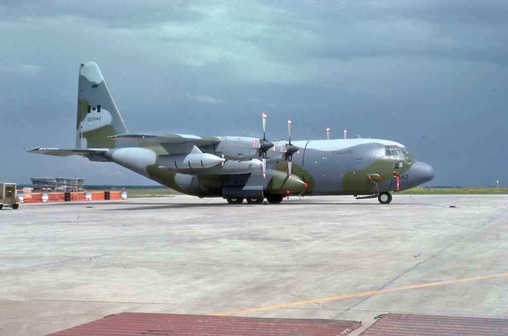 Canadian Armed Forces C130 Hercules 130342 CFB Namao July 1993.