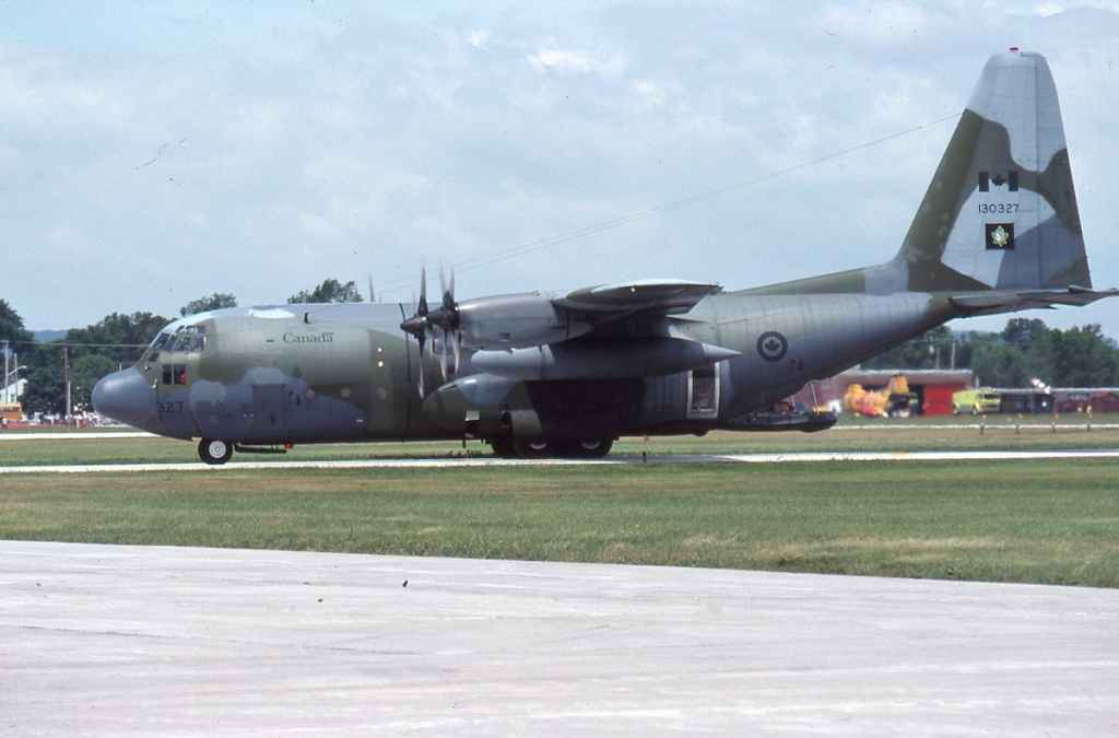 Canadian Armed Forces C130 Hercules 130327 CFB Trenton June 1996.