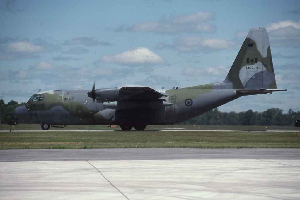 Canadian Armed Forces C130 Hercules 130334 CFB Trenton June 1996.