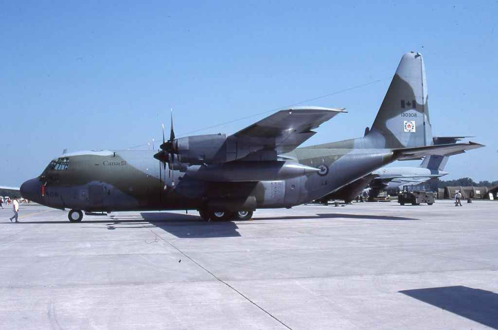 Canadian Armed Forces C130 Hercules 130308 CFB Trenton June 1999.
