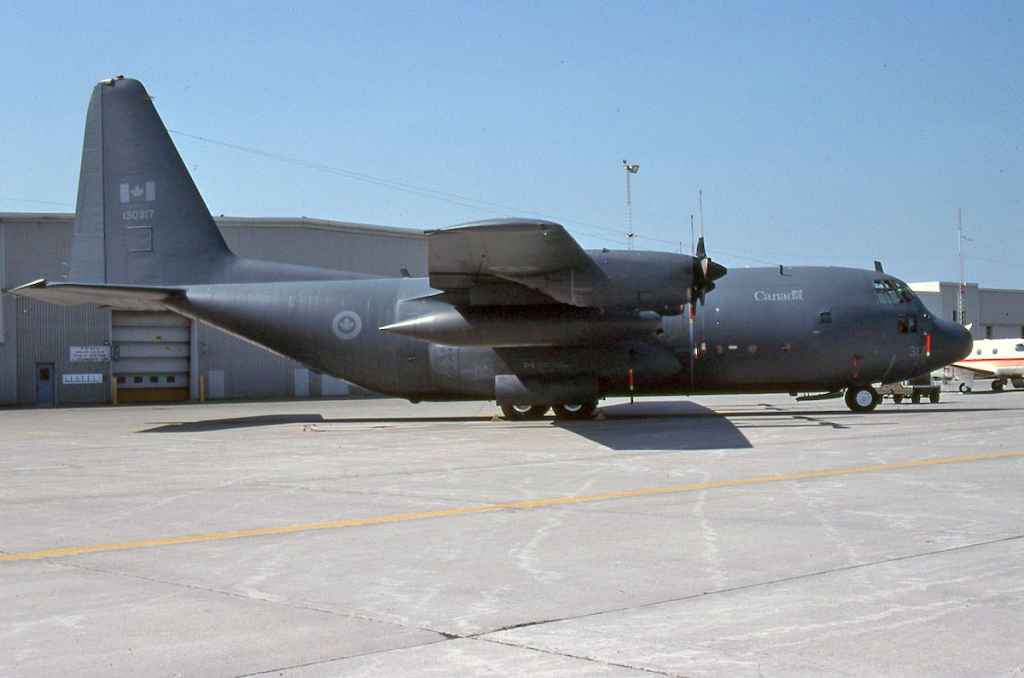 Canadian Armed Forces C130 Hercules 130317 CFB Trenton June 1999.