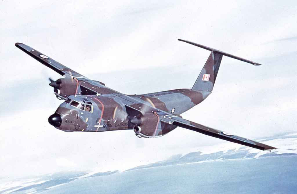 RCAF DHC-5 Buffalo 115453 air-to-air circa 1968.