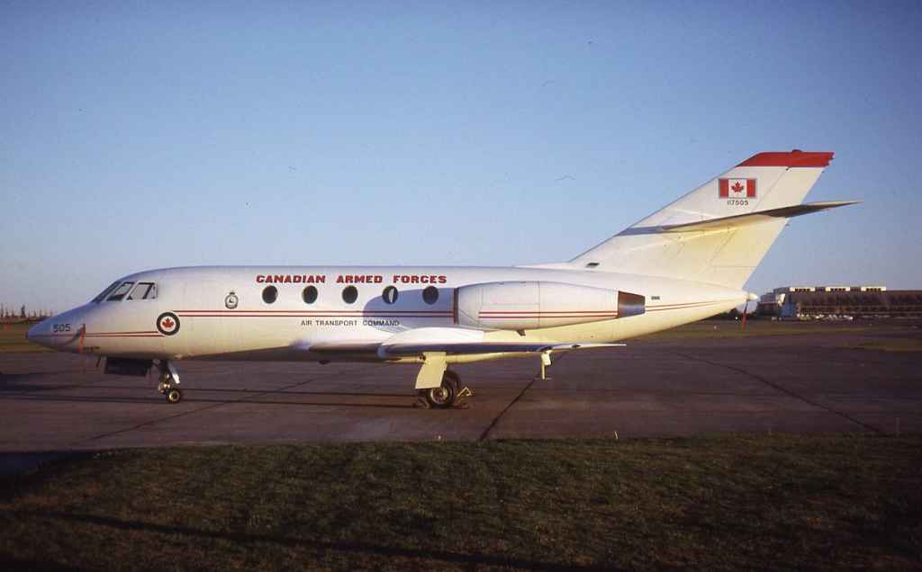 Canadian Armed Forces Air Transport Command Falcon 117606 at YVR July 1971.