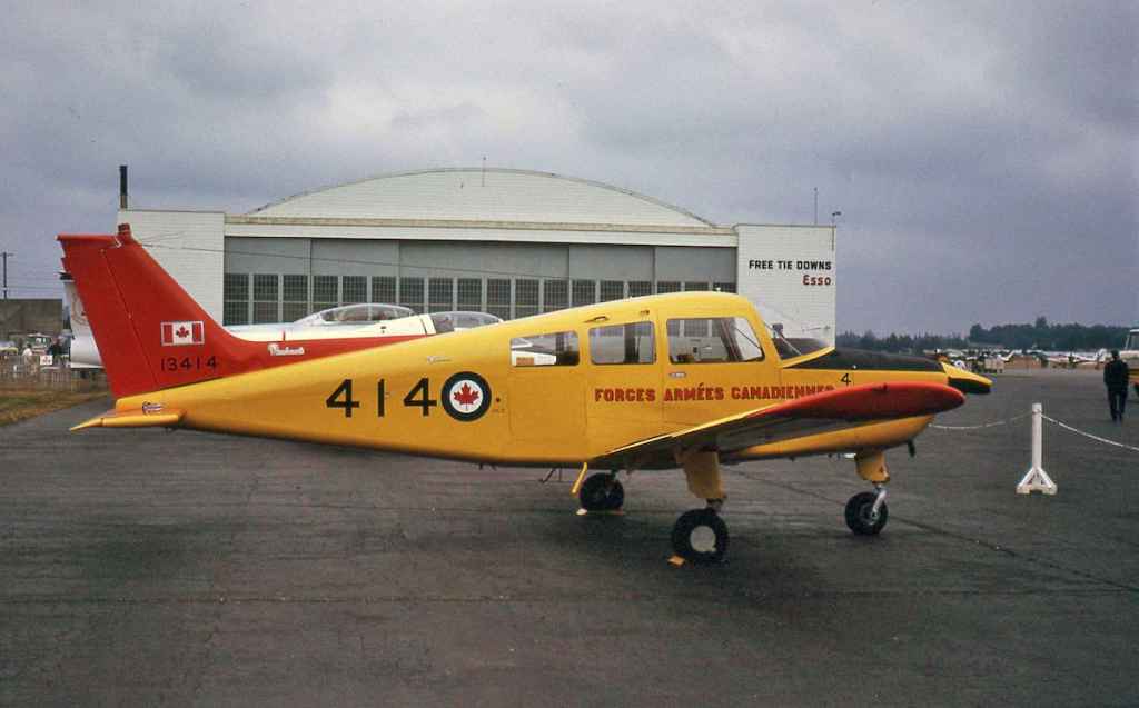 Canadian Armed Forces Beech Muskateer 13414 at the Abbotsford Airshow August 1970.