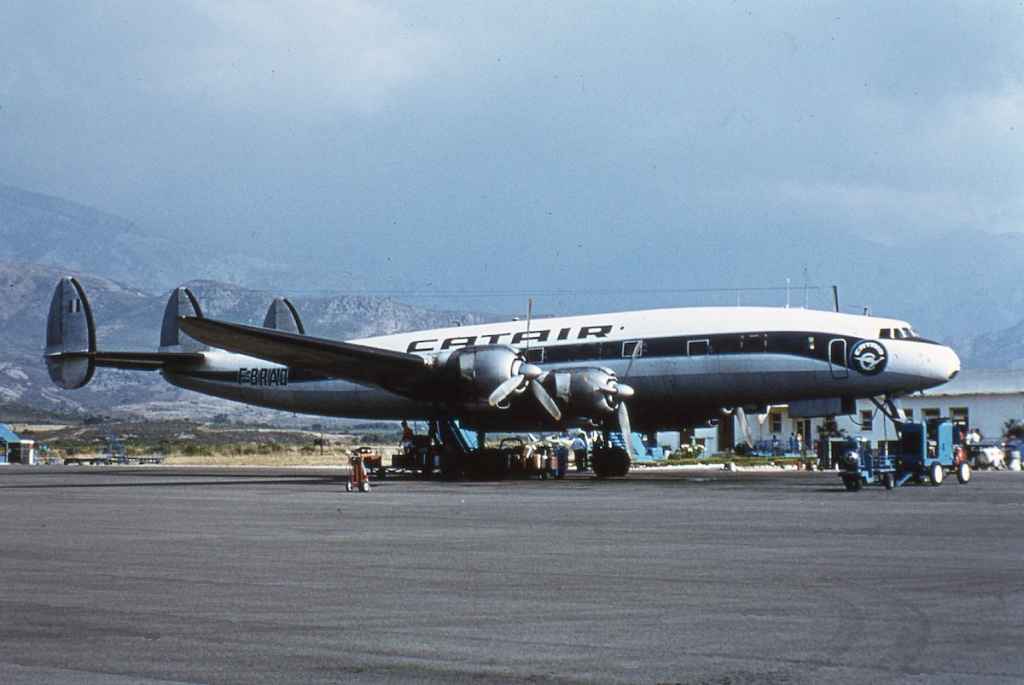 CATAIR L-1049C Constellation F-BRAD circa mid 1960s, location not known.
