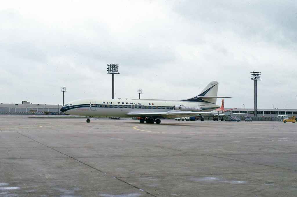 Air France Se210 Caravelle F-BHRH at Paris Orly in May 1973.