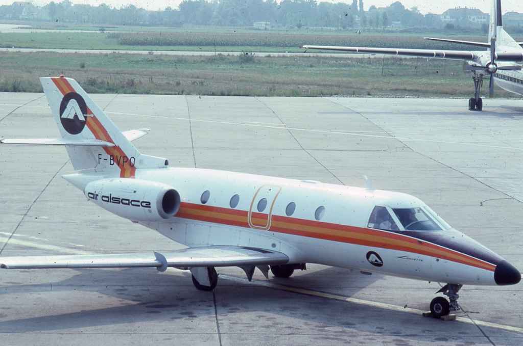Air Alsace Corvette F-BVPO at Schonefeld airport in Berlin circa early 1960s.