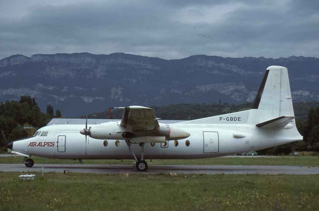 Air Alpes Fokker F27 F-GBDE July 1980.