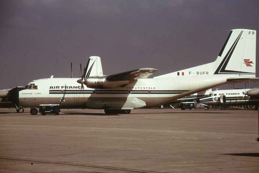 Air France C160 Transall F-BUFR at Paris Orly June 1974.
