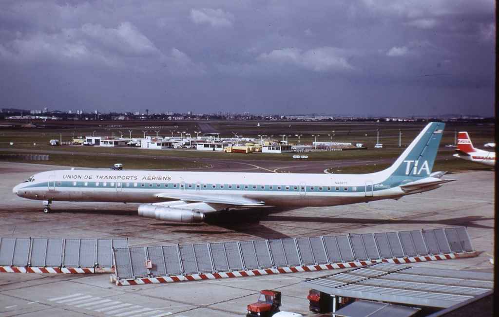 UTA leased this DC-8-63 N4867T from Trans International seen at Paris Orly August 1973.