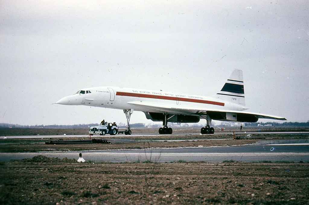 Aerospatiale France - British Aircraft Corporation Concorde prototypeF-WTSS at Paris Orly circa 1971.
