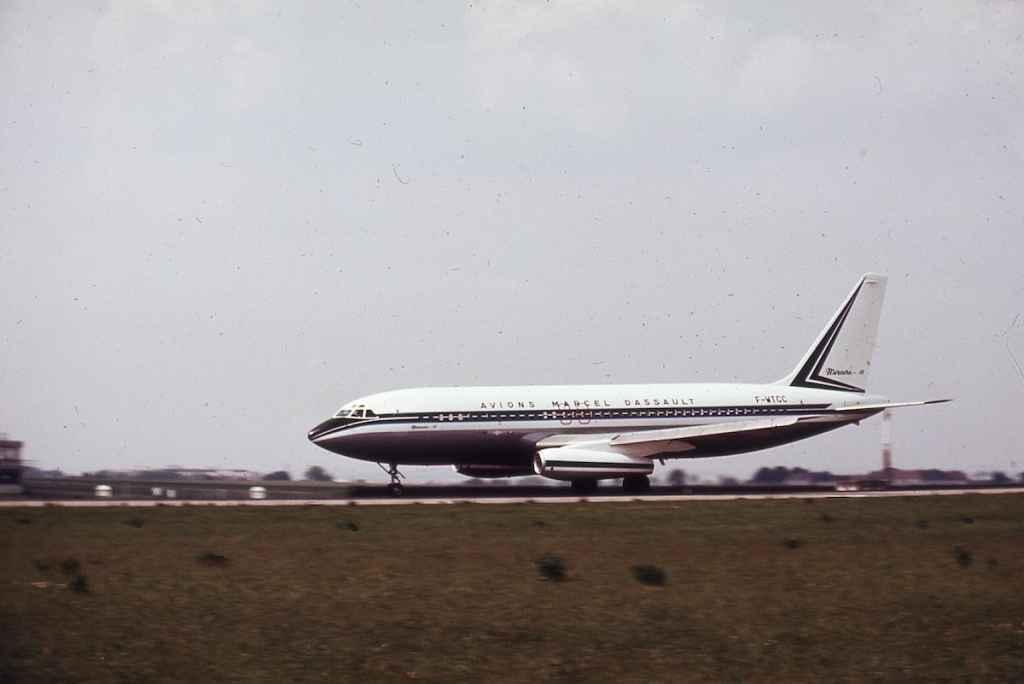Avions Marcel Dassault Mercure prototype F-WTCC circa early 1970s.